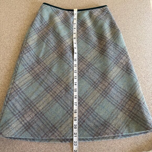 Vintage Laura Ashley Wool Plaid Skirt Size 2 - Picture 7 of 8